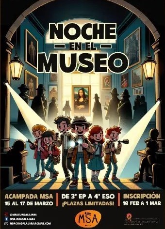 Acamapada cartel Noche en el Museo 