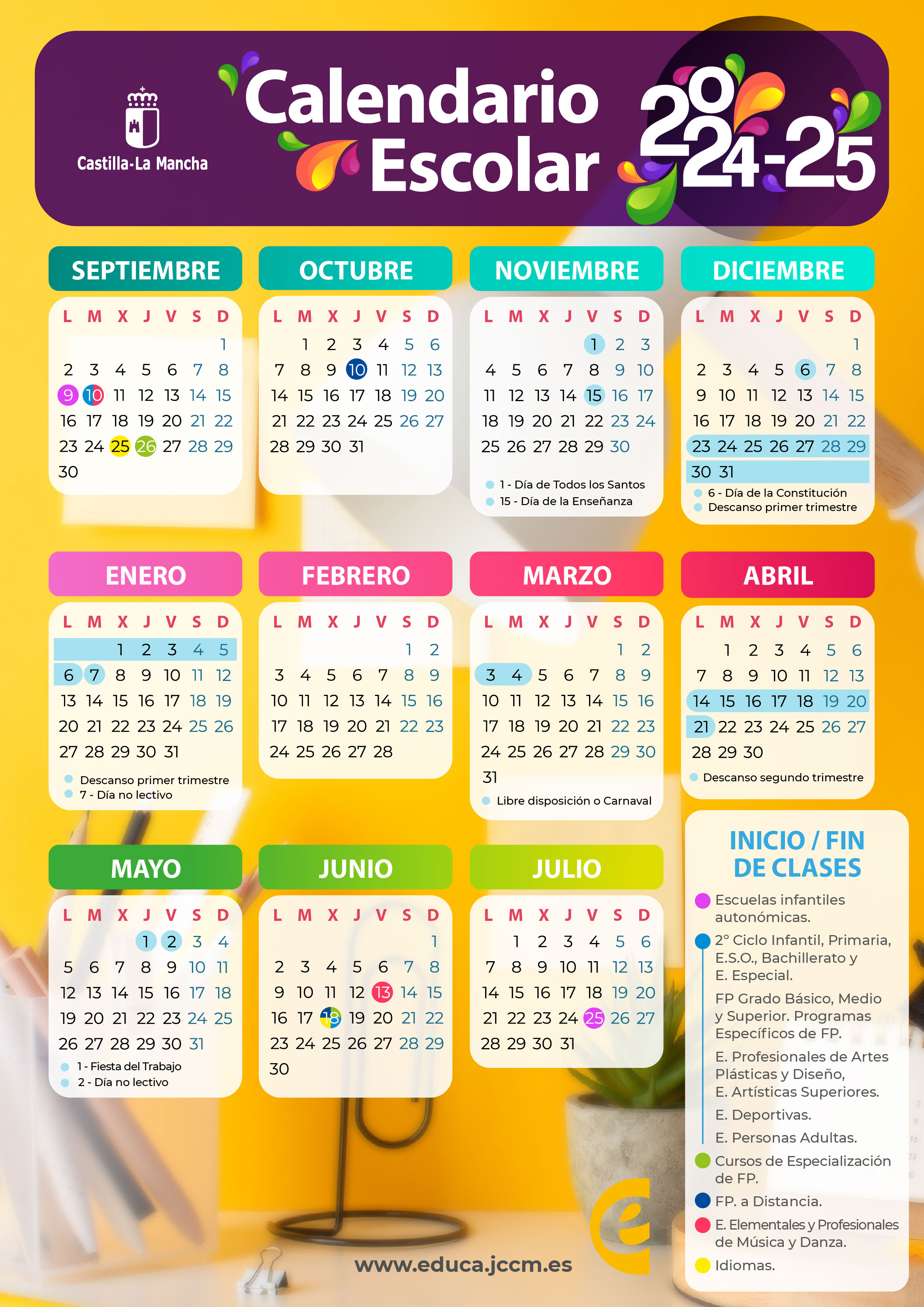 CLM CalendarioEscolar2024 2025