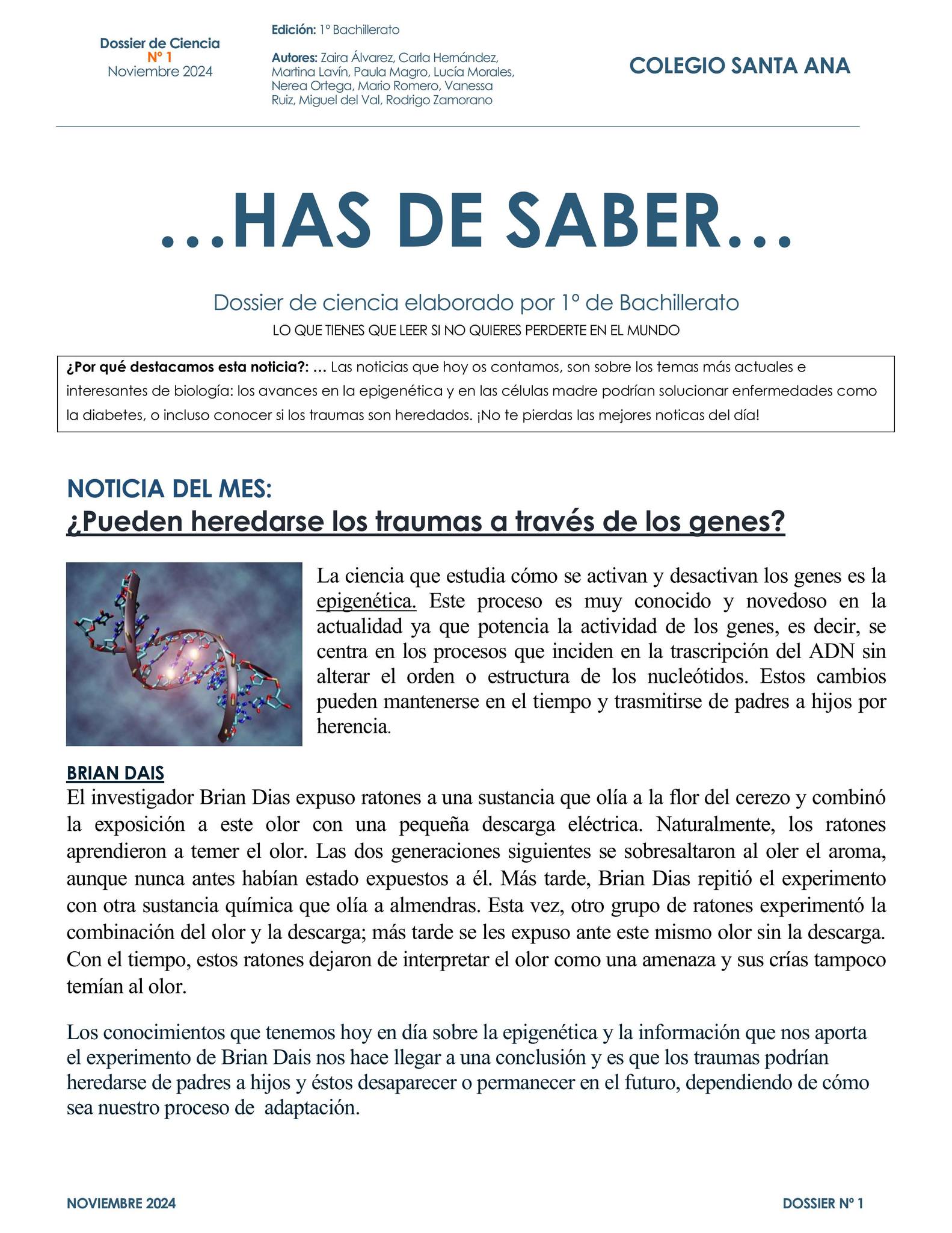 Has de saber nov 2024